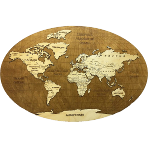 Панно Карта Мира (размер 88 см * 58 см)
