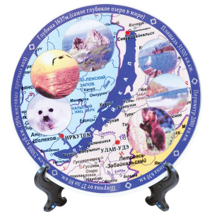 Тарелка деколь 10 см Байкал 10-02 (Карта и фото) 