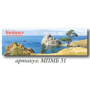 Магнит прямоугольный металлический Байкал31 (панорама)