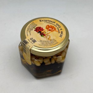 Кедровый орех с клюквой в меду, 100 мл.
